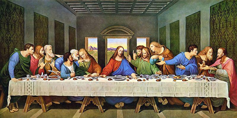 The Last Supper painted by Leonardo da Vinci